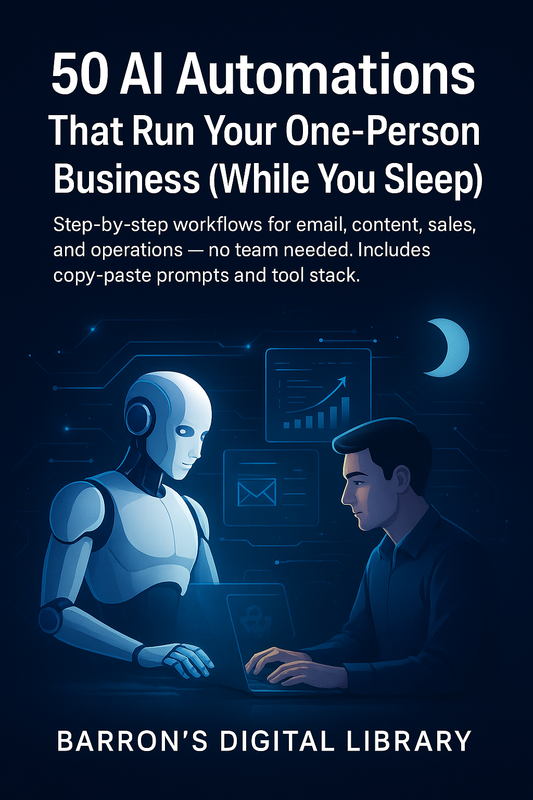 50 AI Automations That Run Your One-Person Business (While You Sleep)