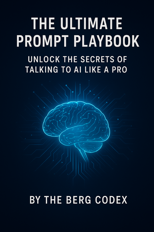 The Ultimate Prompt Playbook: Unlock the Secrets of Talking to AI Like a Pro By The Berg Codex